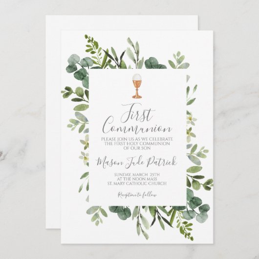 Eerste communie kaart (Voorkant / Achterkant)