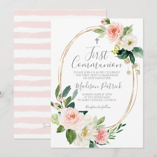 Eerste communie kaart (Voorkant / Achterkant)