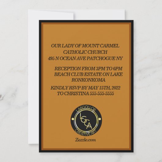 Eerste communie kaart (Achterkant)