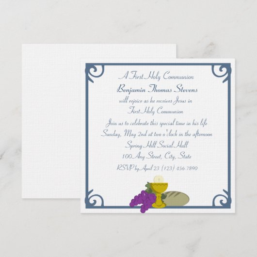 Eerste communie kaart (Voorkant / Achterkant)