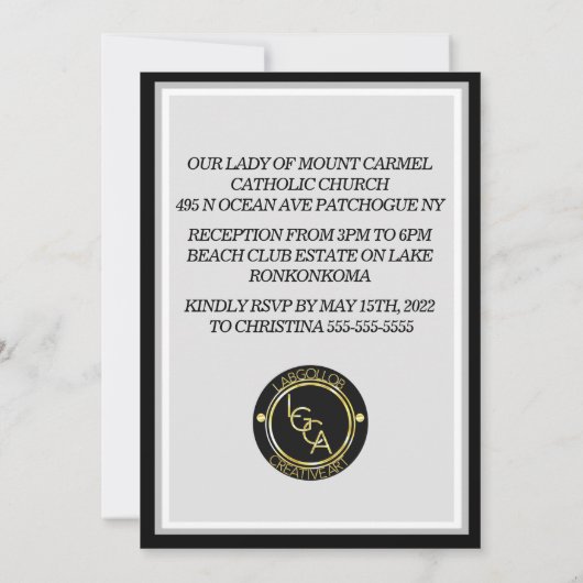 Eerste communie kaart (Achterkant)