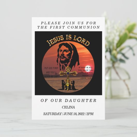 Eerste communie kaart (Staand voorkant)