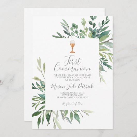 Eerste communie kaart (Voorkant / Achterkant)