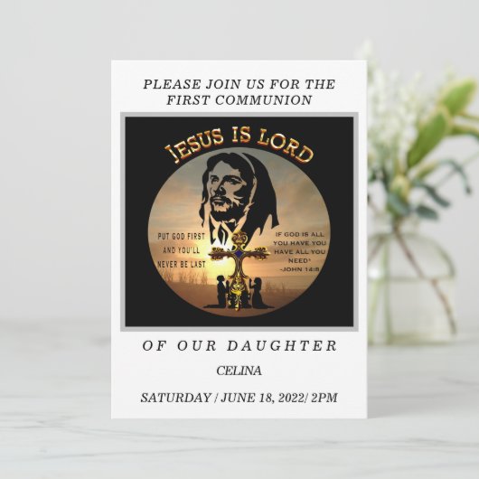 Eerste communie kaart (Staand voorkant)