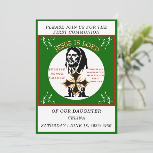 Eerste communie kaart (Staand voorkant)