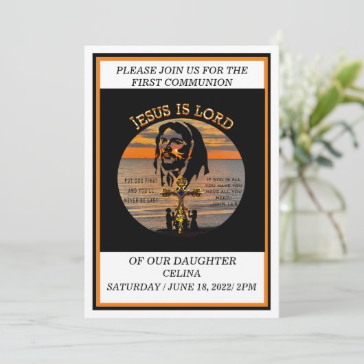 Eerste communie kaart (Staand voorkant)