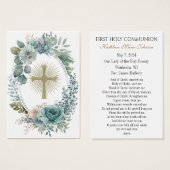 Eerste Communie Katholieke Herinnering Heilige Kaa Visitekaartje (Voorkant /achterkant)