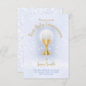 Eerste Communie Katholieke jongen Kaart (Voorkant / Achterkant)