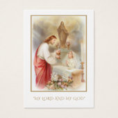 Eerste Communie Keepsake - Meisjesfoto Visitekaartje (Voorkant)