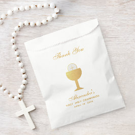Eerste Communie Kelk & Eucharistie Faux Gold Folie Bedankzakje