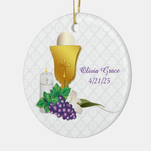 Eerste communie keramisch ornament (Links)