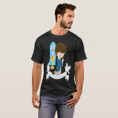 Eerste Communie Kinder Bruin Haar Jongen Rozenkran T-shirt (Voorkant volledig)