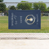 Eerste Communie klassieke blauw en faux gouden cir Spandoek (Insitu)