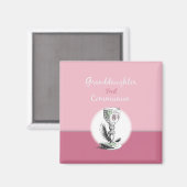 Eerste Communie kleindochter roze, kelk Magneet (Voorkant / Achterkant)