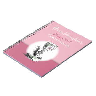 Eerste Communie kleindochter roze, kelk Notitieboek