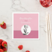 Eerste Communie kleindochter roze, kelk Servetten (Insitu)