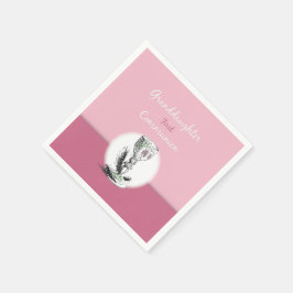 Eerste Communie kleindochter roze, kelk Servetten