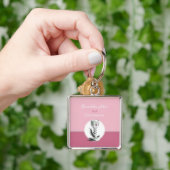 Eerste Communie kleindochter roze, kelk Sleutelhanger (Hand)