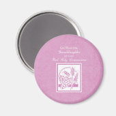 Eerste communie kleindochter, Roze Magneet (Voorkant / Achterkant)