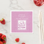 Eerste communie kleindochter, Roze Servet (Insitu)
