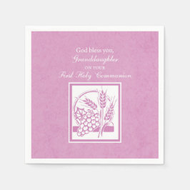 Eerste communie kleindochter, Roze Servet