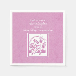 Eerste communie kleindochter, Roze Servet