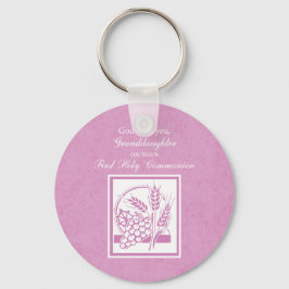 Eerste communie kleindochter, Roze Sleutelhanger