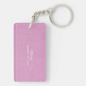 Eerste communie kleindochter, Roze Sleutelhanger (achterkant)