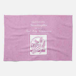 Eerste communie kleindochter, Roze Theedoek