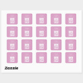 Eerste communie kleindochter, Roze Vierkante Sticker (Vel)