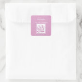 Eerste communie kleindochter, Roze Vierkante Sticker (Tas)