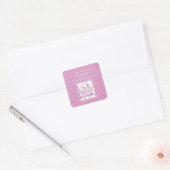 Eerste communie kleindochter, Roze Vierkante Sticker (Envelop)