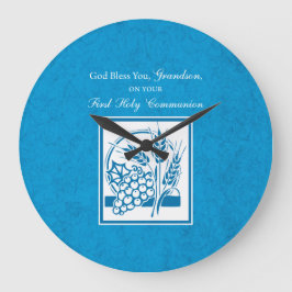 Eerste communie kleinkind Blauw, Tarwe, Druiven Grote Klok