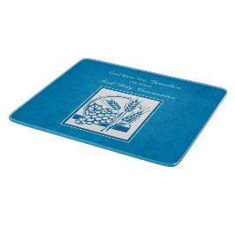 Eerste communie kleinkind Blauw, Tarwe, Druiven Snijplank