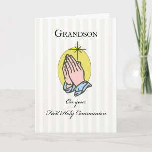 Eerste Communie Kleinzoon Felicitaties Kaart