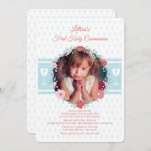Eerste communie krans foto kaart (Voorkant / Achterkant)