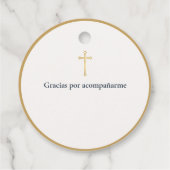 Eerste Communie Kruis Bedankjes Labels (Achterkant)
