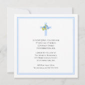 Eerste Communie Kruis met Blauwe Rozen Plein Kaart (Achterkant)