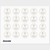 Eerste Communie Kruis Ronde Sticker (Vel)