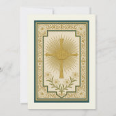 Eerste Communie Lelies Gouden Eucharistie Kaart (Achterkant)