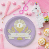 Eerste communie, Lila eerste communie Papieren Bordje (Feest)