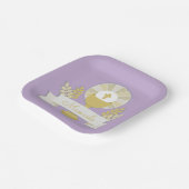 Eerste communie, Lila eerste communie Papieren Bordje (Gebogen)