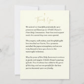 Eerste Communie Maria Jezus en Eucharistie Bedankkaart (Achterkant)