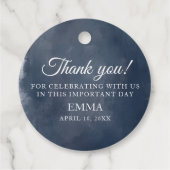 Eerste Communie, marinedoop en goud Elegant Bedankjes Labels (Achterkant)