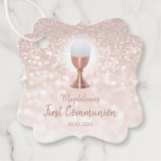 Eerste communie | meisje bedankjes labels (Voorkant)