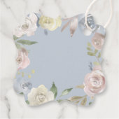 Eerste Communie meisje bleke bloemencyclus Bedankjes Labels (Achterkant)