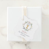 Eerste Communie meisje bleke bloemencyclus Bedankjes Labels (In situ)