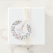 Eerste Communie meisje bloemen krans Bedankjes Labels (In situ)