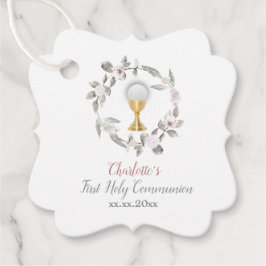 Eerste Communie meisje bloemencirkel Bedankjes Labels