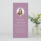 Eerste Communie Meisje Custom Foto en Eenvoudig Kr Kaart (Staand voorkant)